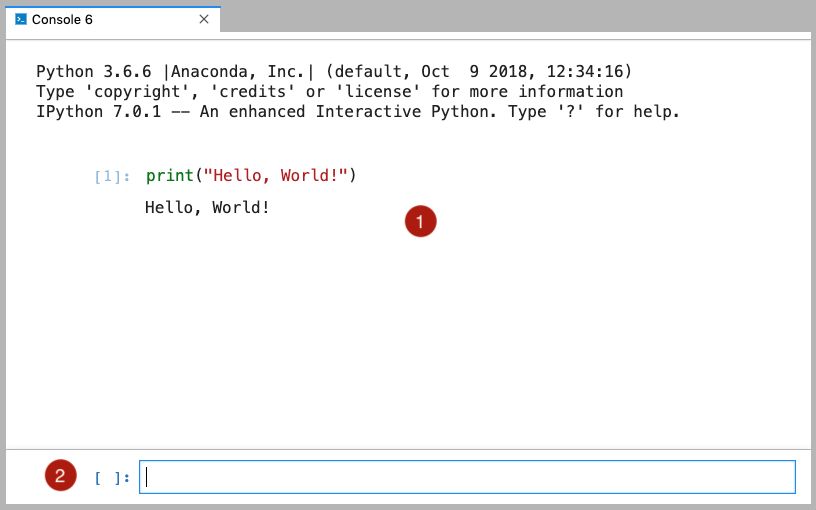 **Figure 3:** The user interface of the Jupyter Console