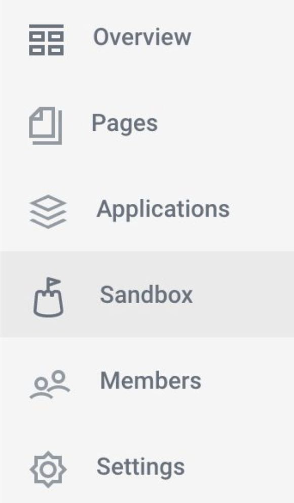 Login > Sandbox