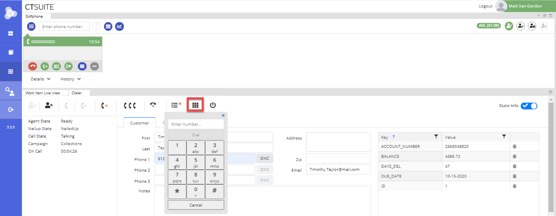 DTMF number pad in Flex layout