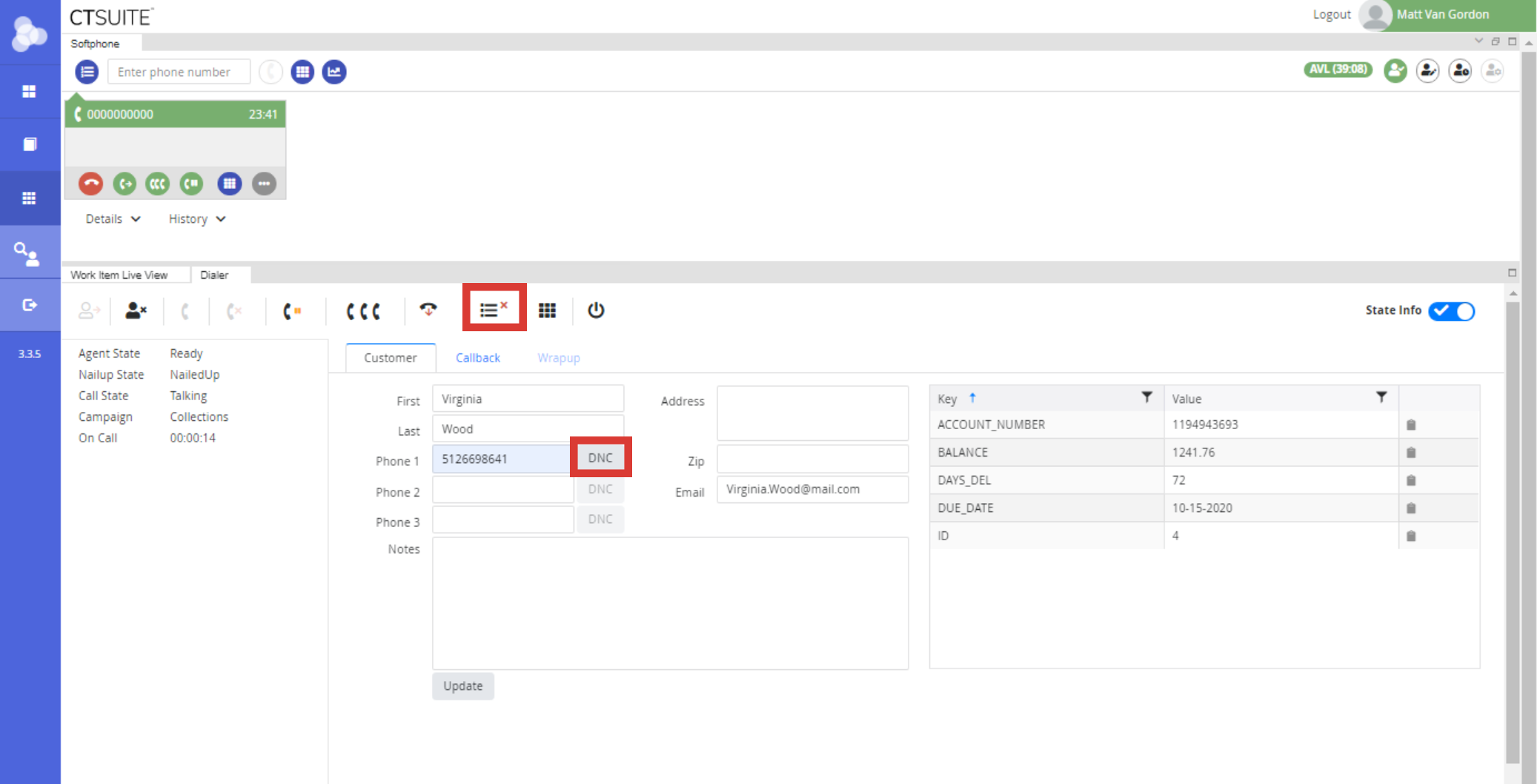 Add a number to Do Not Call List in Flex layout