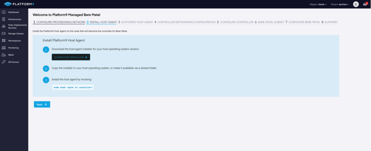 Installing Platform9 Host Agent