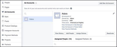 Facebook Business Manager: Assign Partner