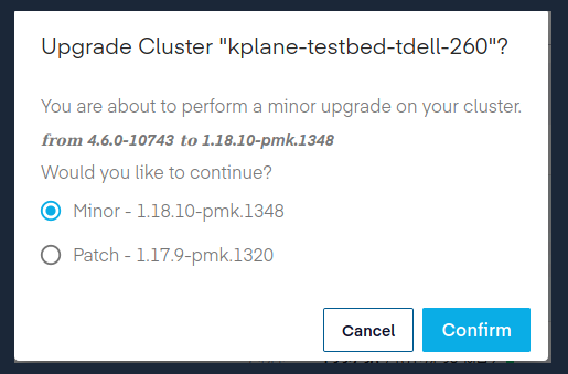 Upgrade Message: 4.5 to 5.0