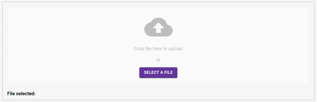 Cortex Catalog - File Upload window