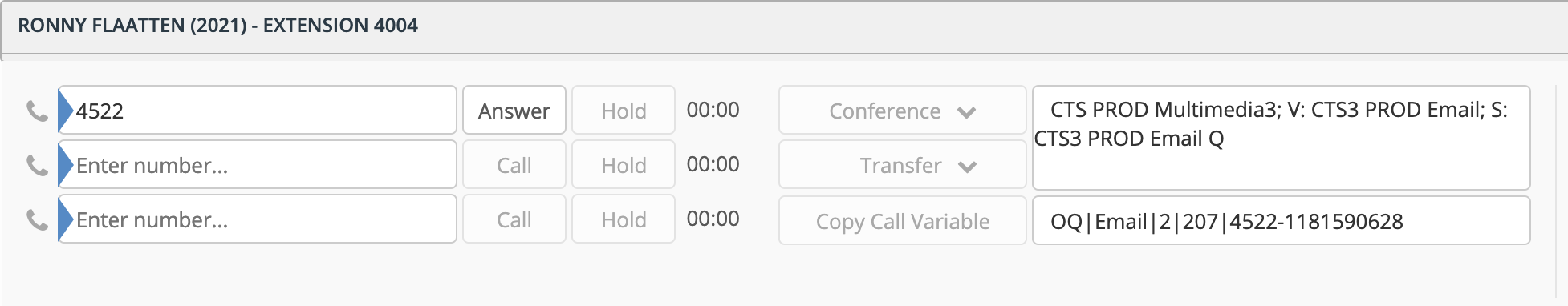 Queue name for incoming call displays in the Call Info field (Classic view)
