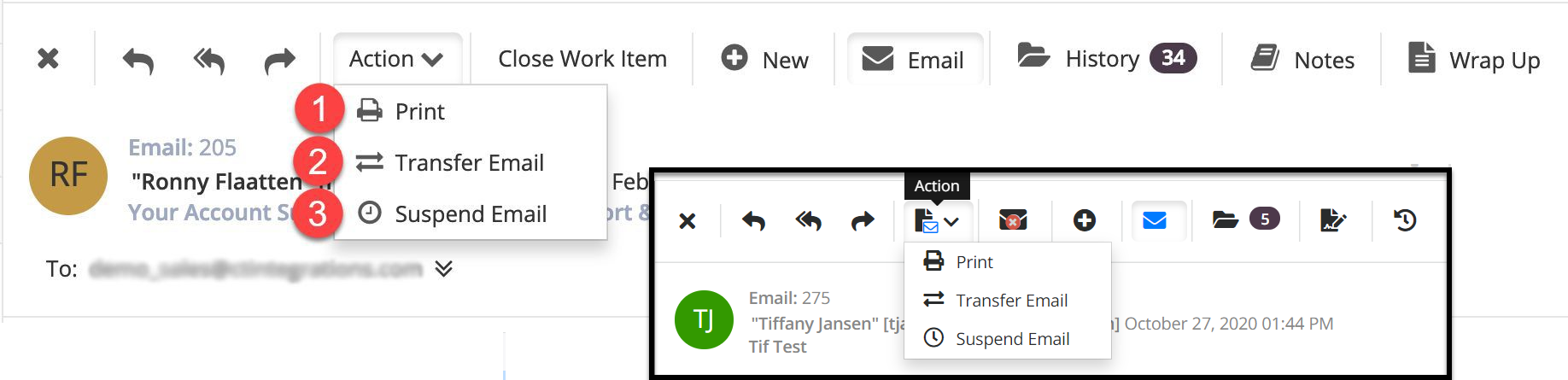 Action Sub-Menu in Classic Layout with Flex Layout inset