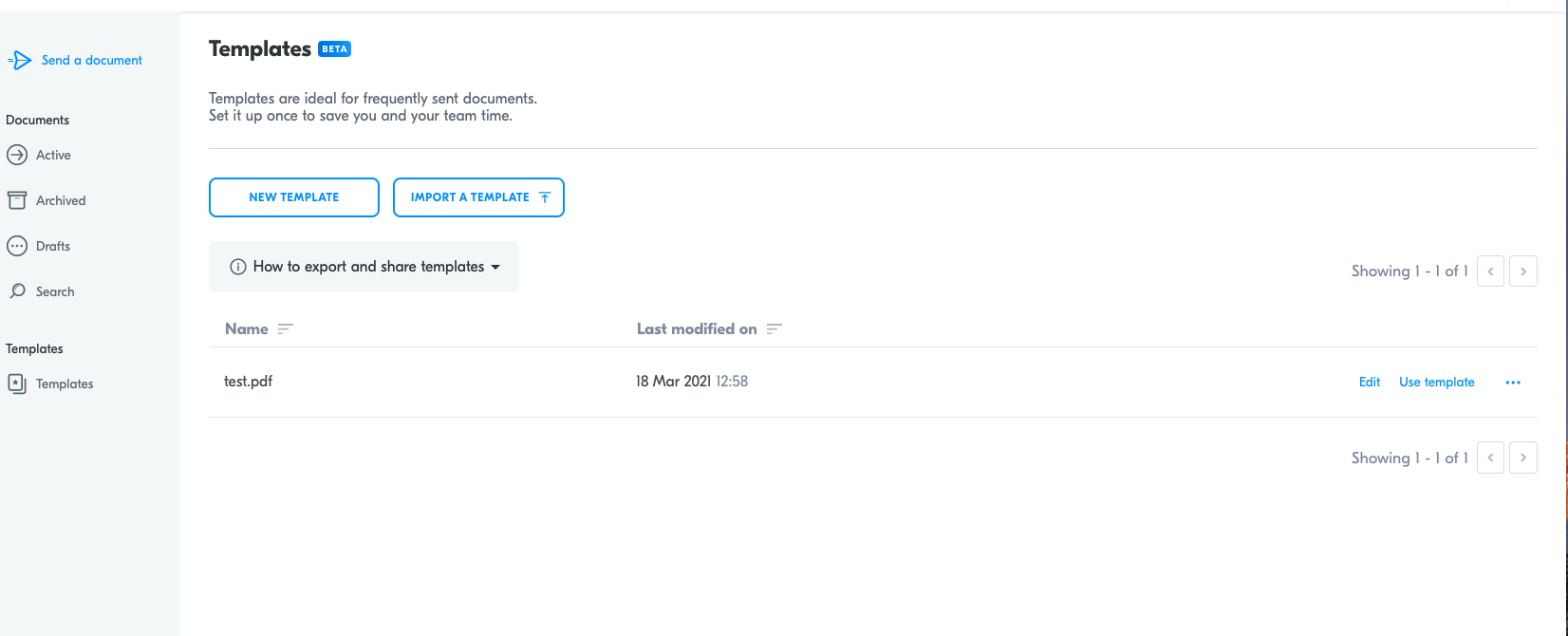 Landing page > Templates
