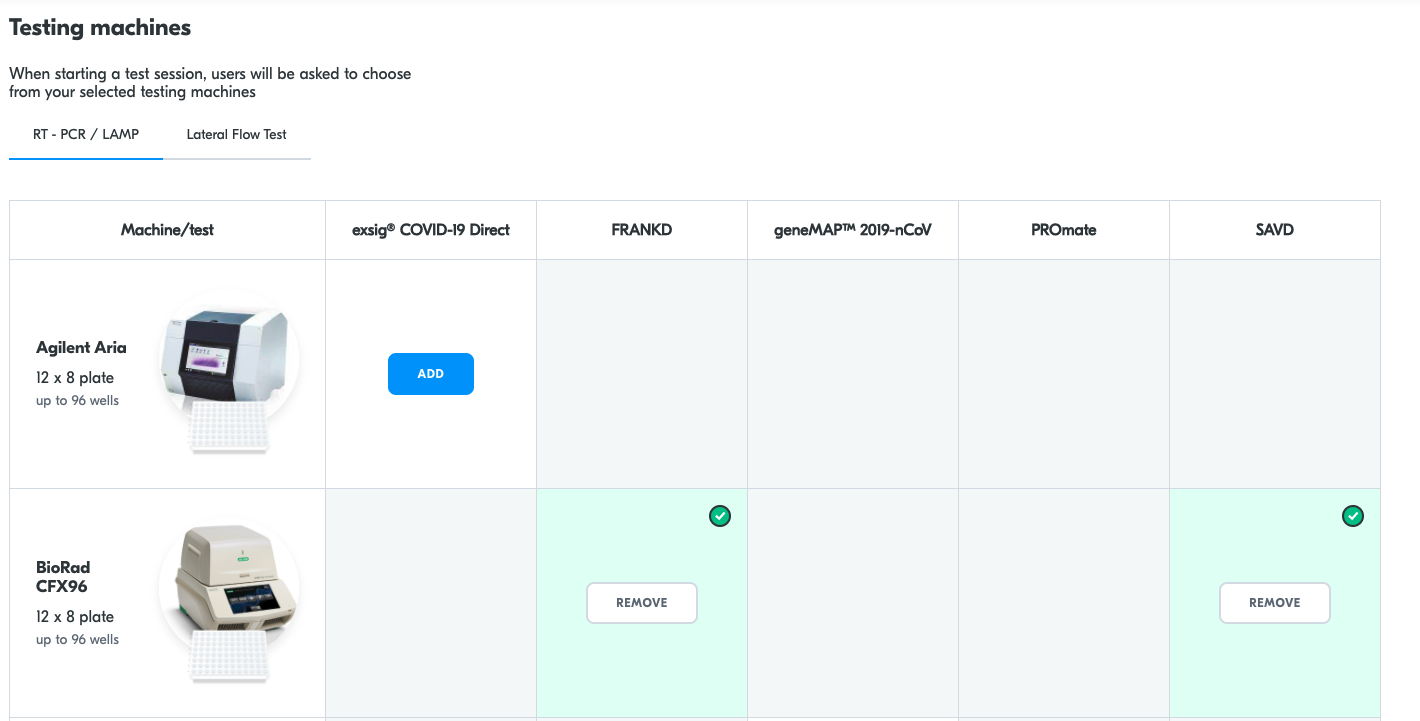Settings > Machine management