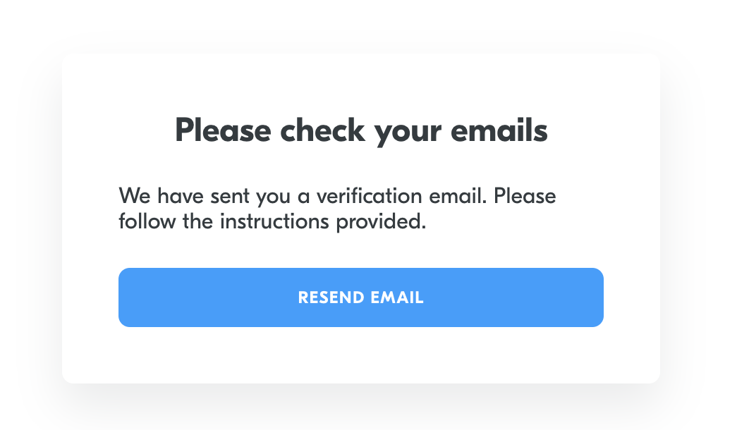 Email verification