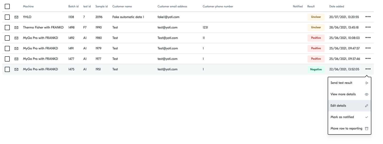 Admin > Held results > Edit details