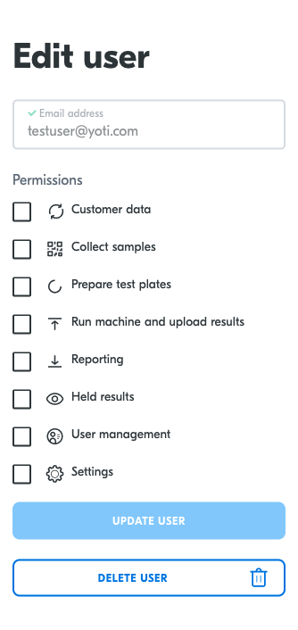 User management &gt; Click user &gt; Delete User