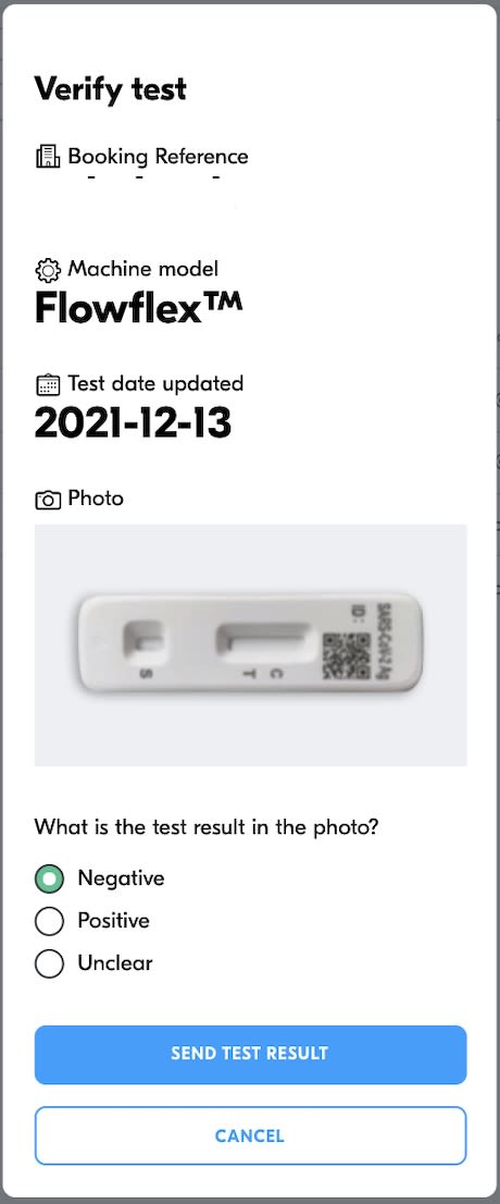 Verify the test
