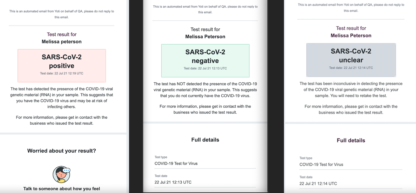 Email examples