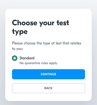 Choose test flow