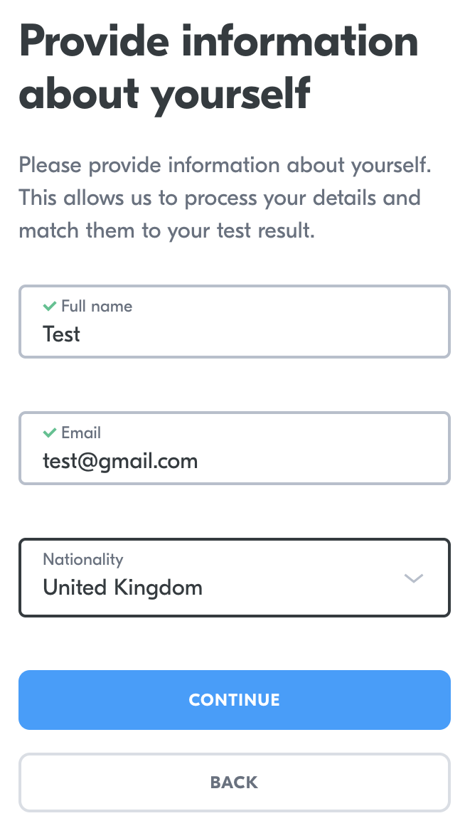 Online form