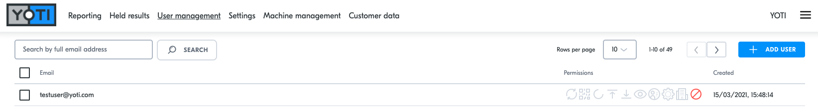 User management &gt; Disable