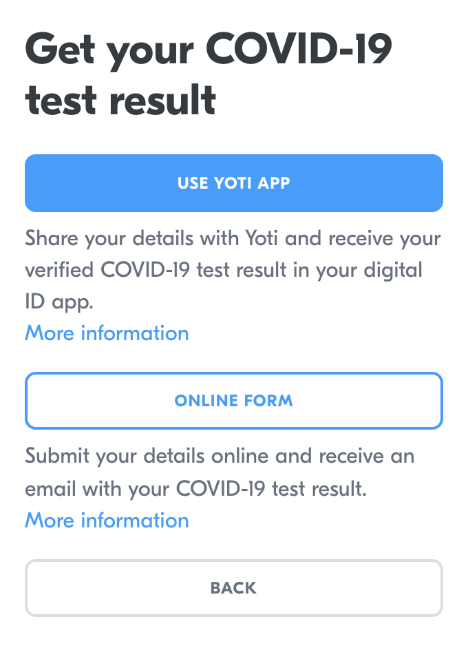 Home testing personal details