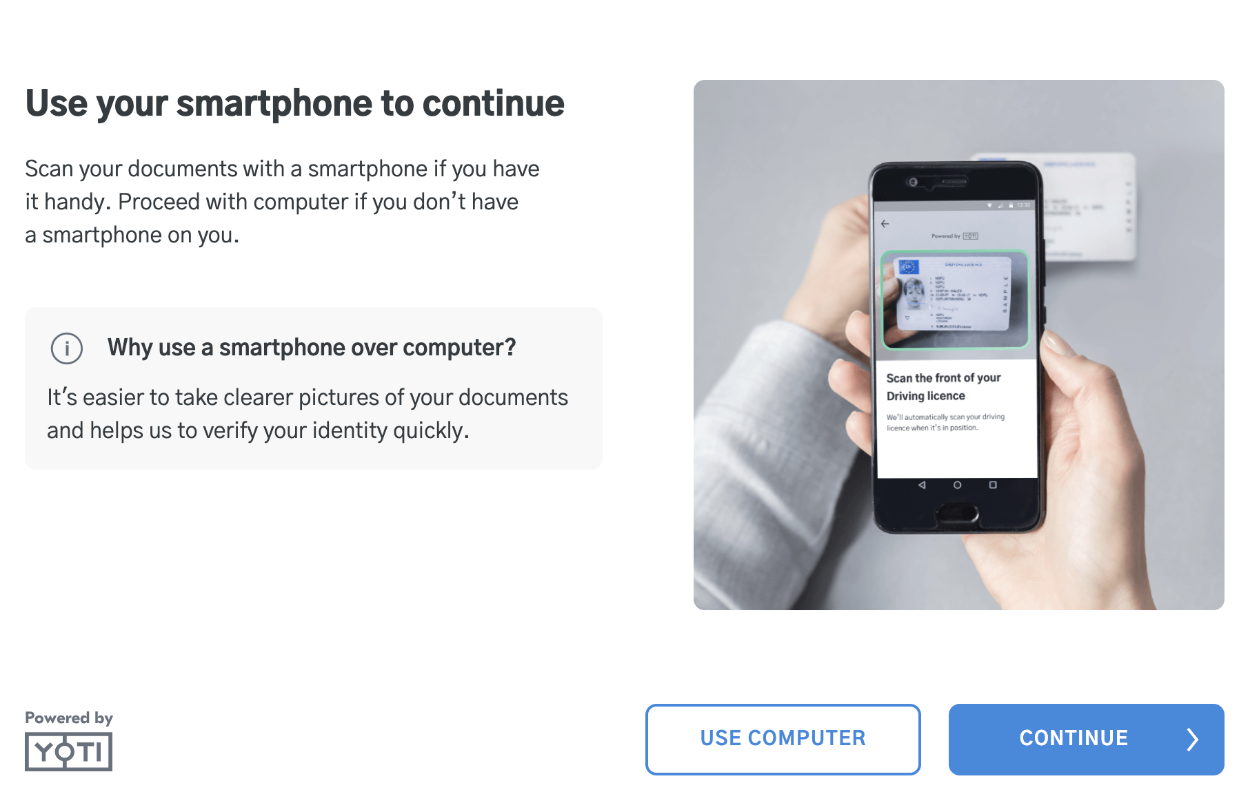 Mobile handoff screen 1