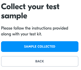 Collect test sample