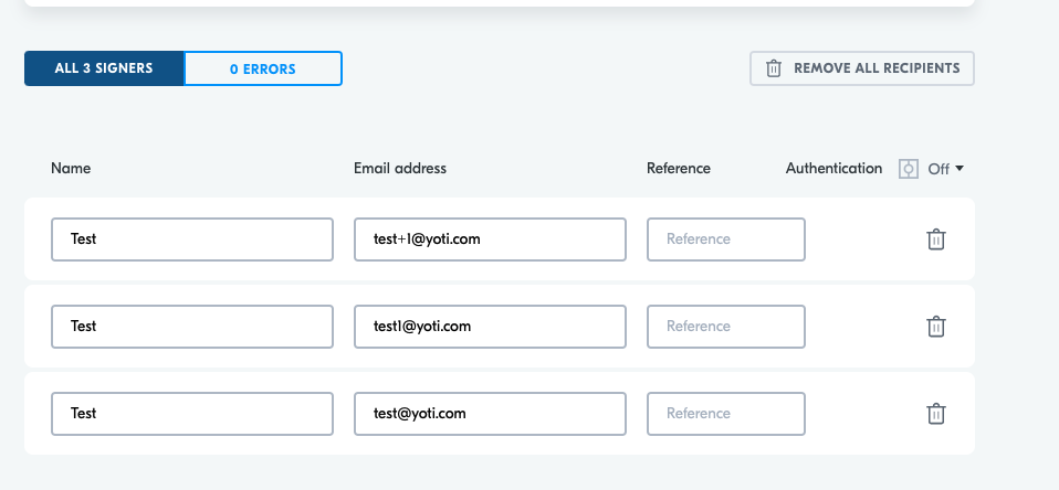 Confirm bulk upload