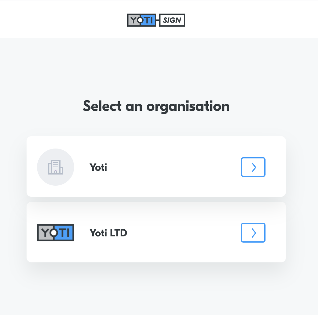 Login > Select account