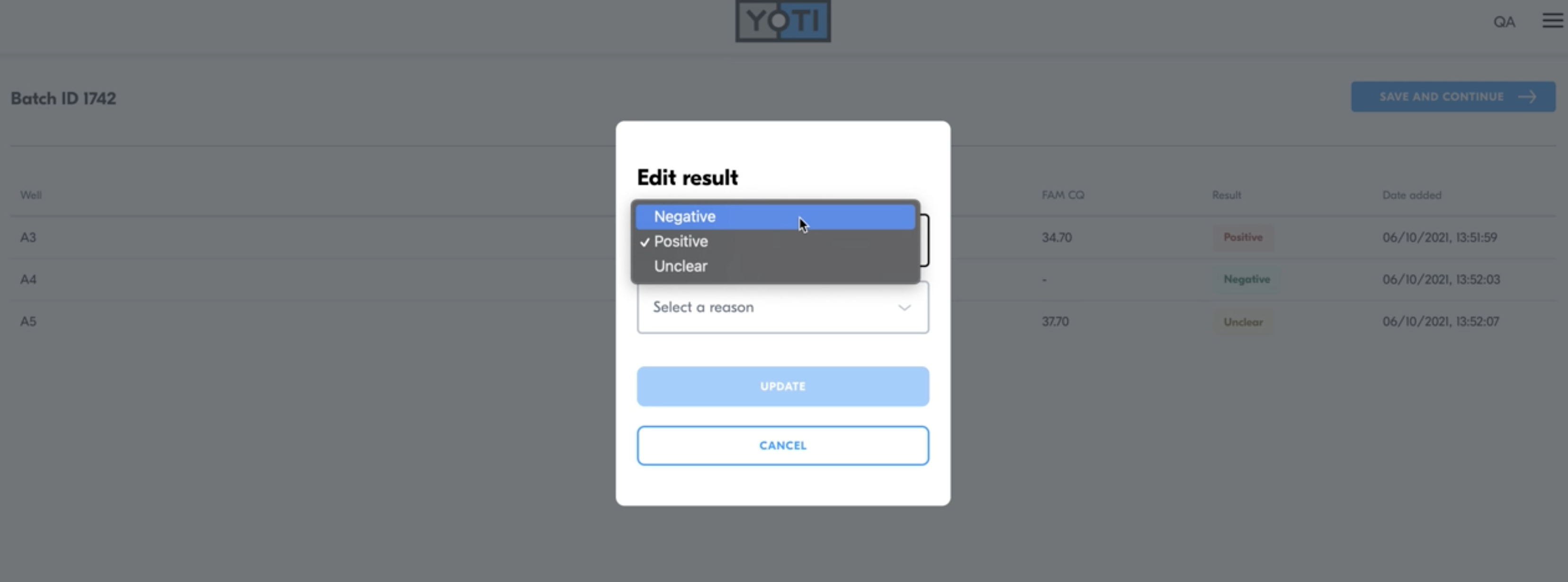 Edit results
