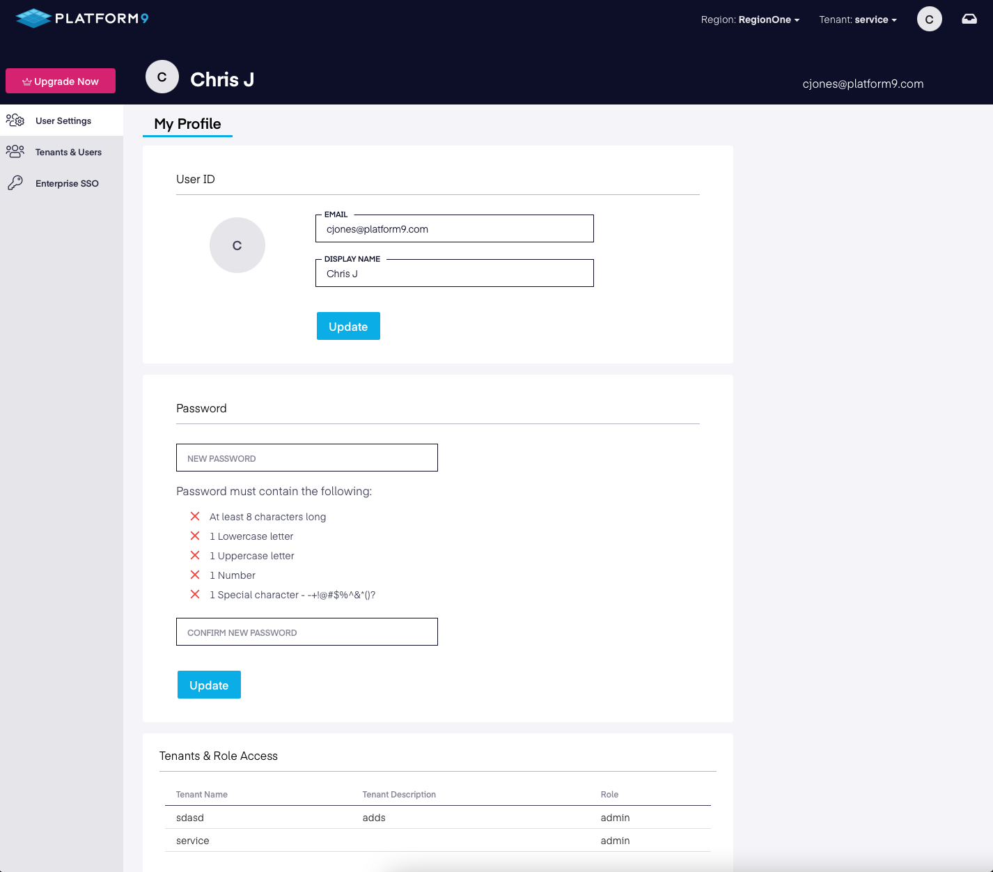 User Profile Management