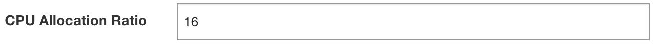 CPU Allocation Ratio