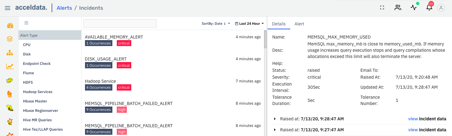 incident details page