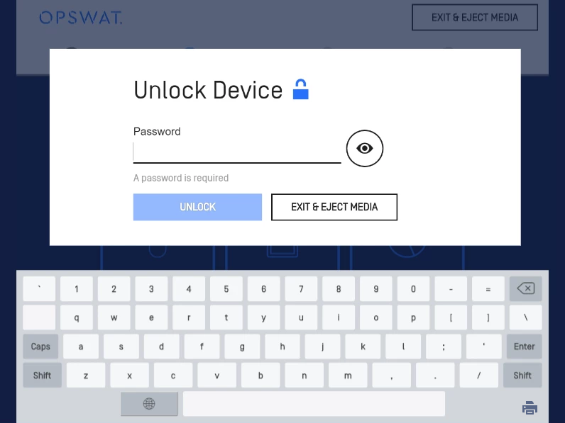 Image: "Unlock Device" option for encrypted removable media
