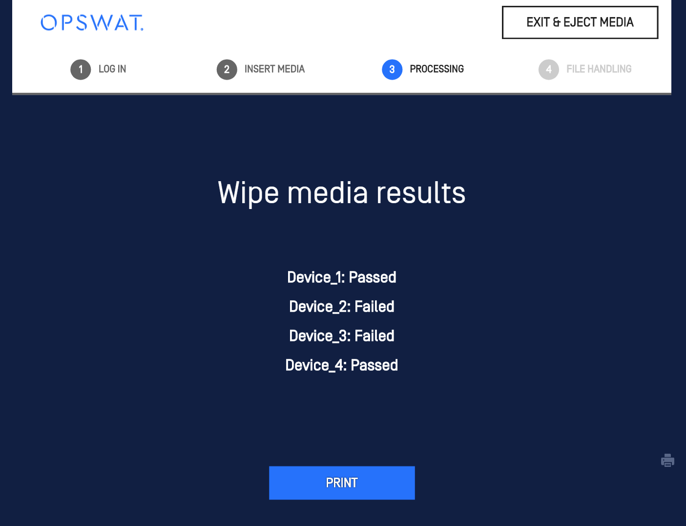 Image" Wipe media results on Kiosk UI