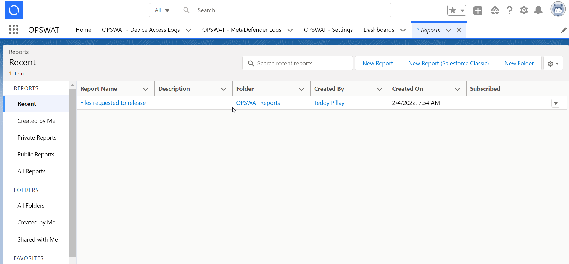 Requests can also be declined via the "Files requested to be released" report in the reports application